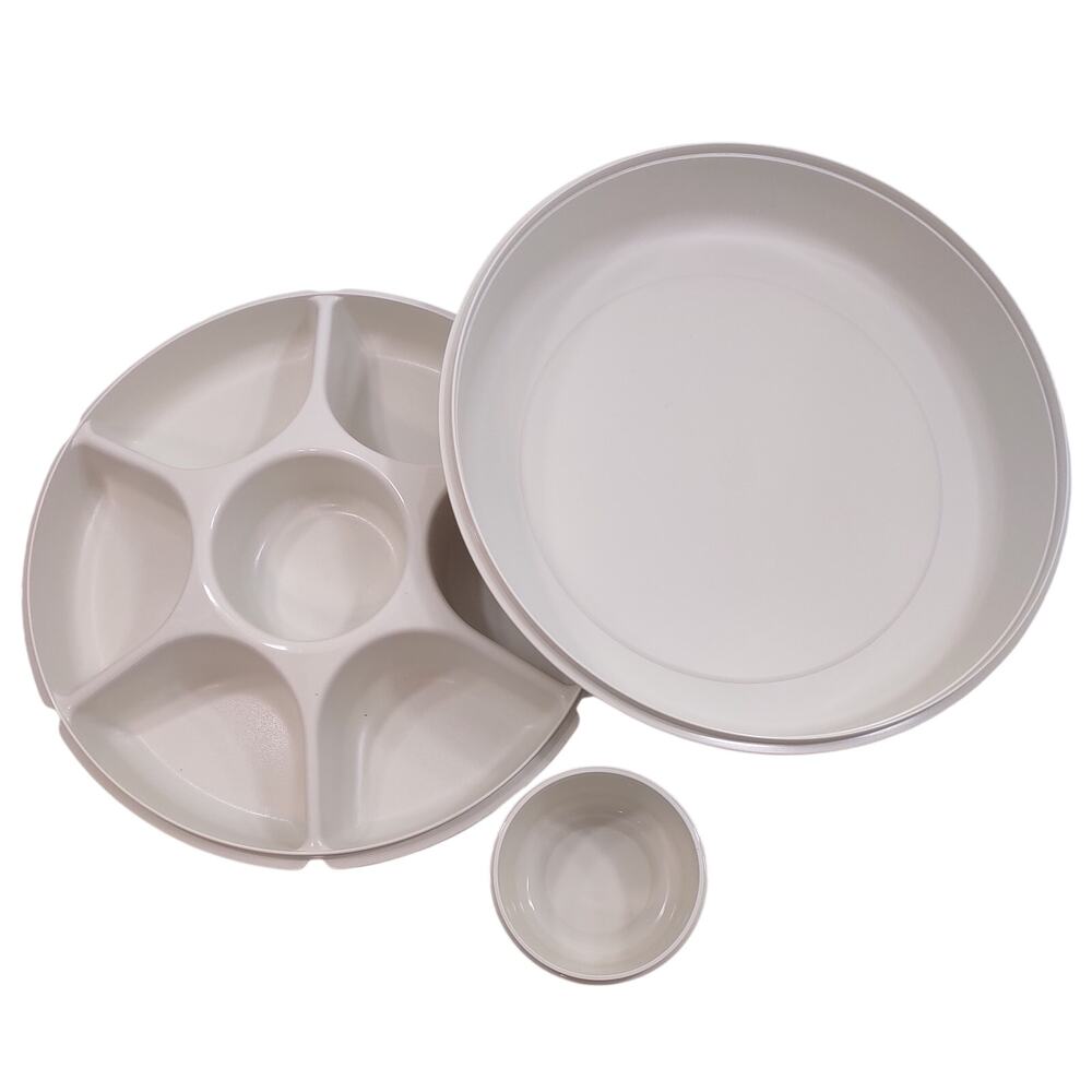 Vintage Tupperware Divided  Serving  Tray, No. 1665-5